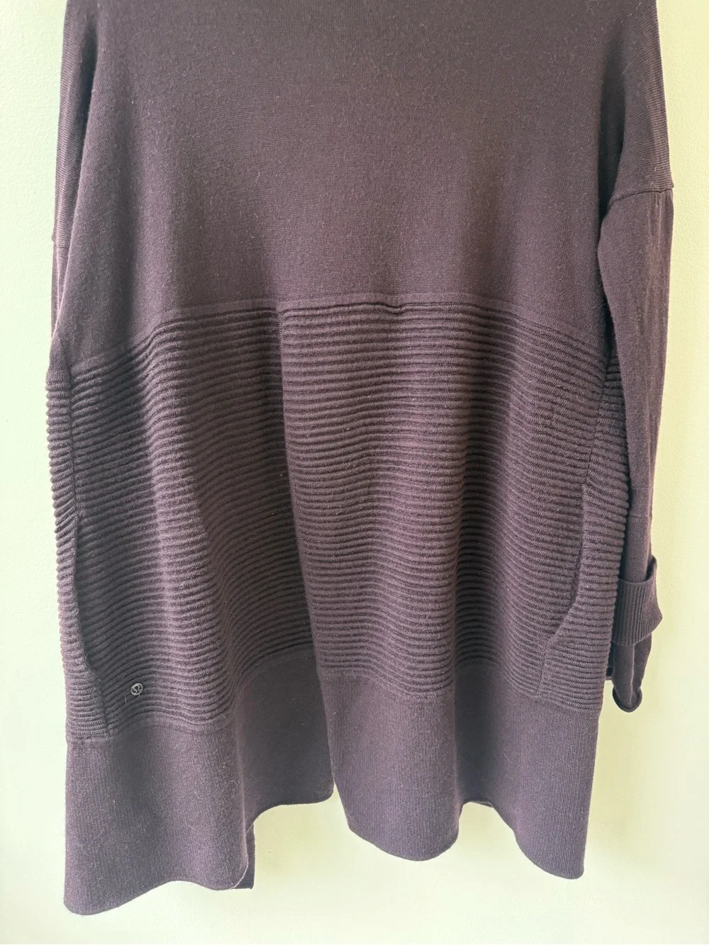 lululemon wool cardigan wrap sz4 Sit In Lotus